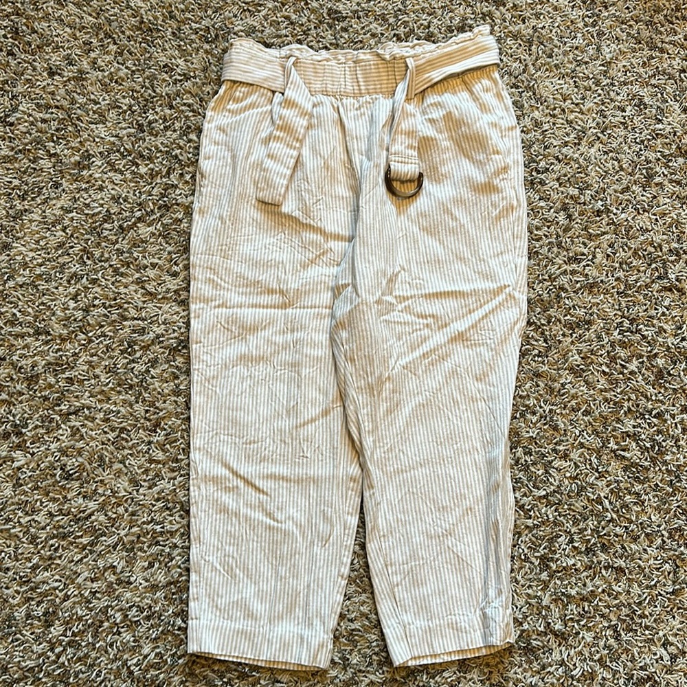 Ann Taylor Linen Blend Paperbag Pant